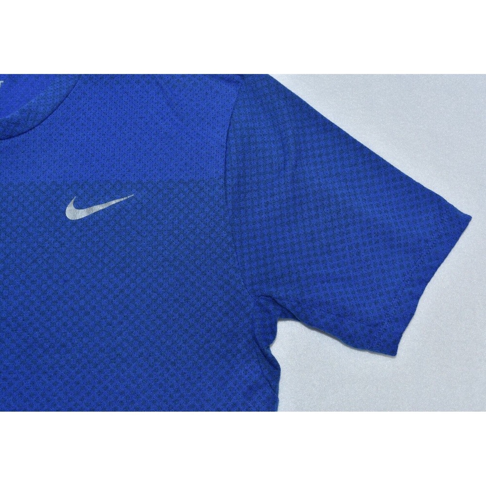 Nike Active Cool Tailwind Dri Fit Men's Shirt Size S Blue Workout w/Pocket - Picture 4 of 10